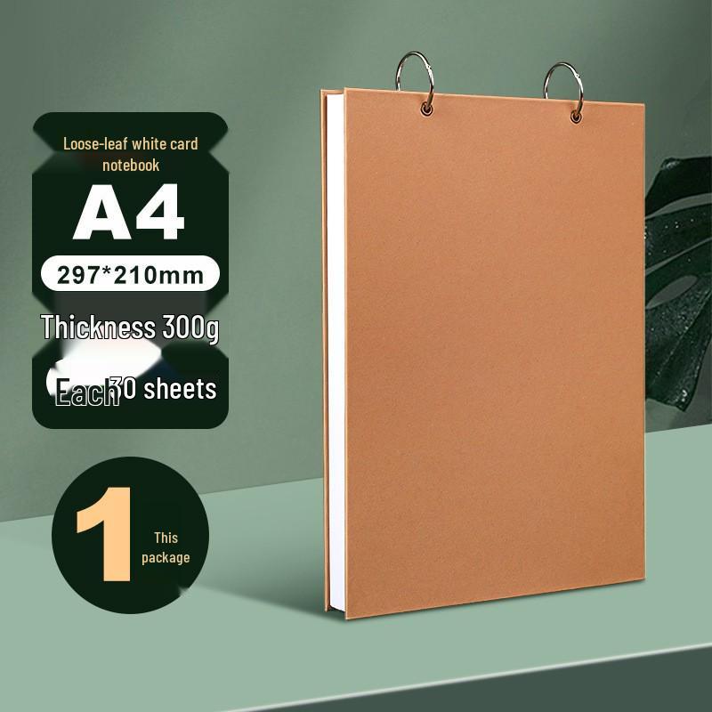 Dětský kroužkový skicák A4: Silné prázdné stránky pro kreslení a umění