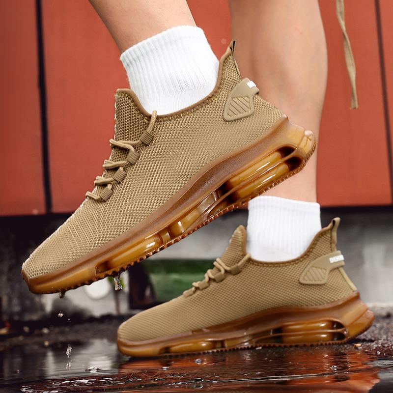 Fashion New Mesh Sneaker Men's Fashion Thick Bottom Comfortable Training Anti Slip Wear Resistant Running Lace Casual Sports Shoes