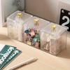 4pcs/1PC, Desktop Storage Box with Cover, Dust-proof Transparent High-end Storage Box, Suitable for Bathroom, Office, Desktop