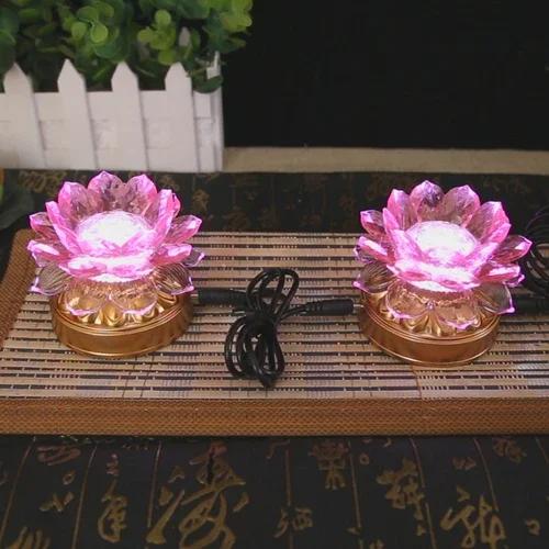 

2 шт./лот пластиковый имитация подсвечника в виде цветка лотоса молитва о мире и благословении буддийские инструменты декор для гостиной подарок