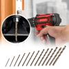 15pcs HSS Gold Cobalt Jobber Drill Bit Set with Straight Shank Twist Drill Bit Power Tools for Masonry Block Brick and Stone