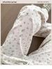 Korean Floral Wide-Leg High-Waist Drawstring Pants for Women - Spring/Summer