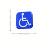 Disabled person square dome sticker Car motorcycle helmet decorative sticker