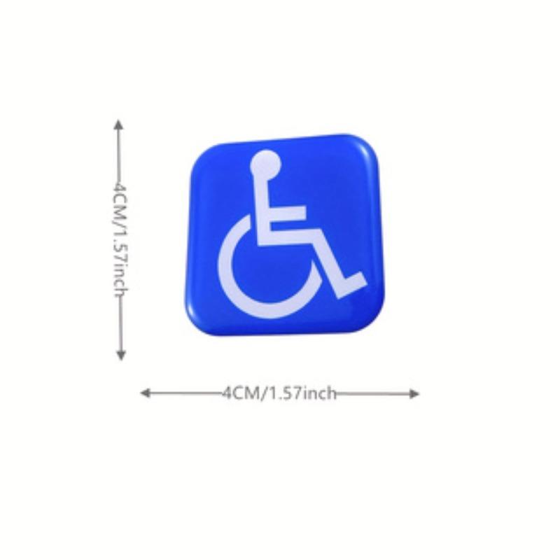 Disabled person square dome sticker Car motorcycle helmet decorative sticker