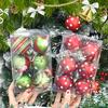 30/6pcs Electroplating Glitter Christmas Balls Color Painting Xmas Tree Hanging Ball Pendants Ornament New Year Party Home Decor