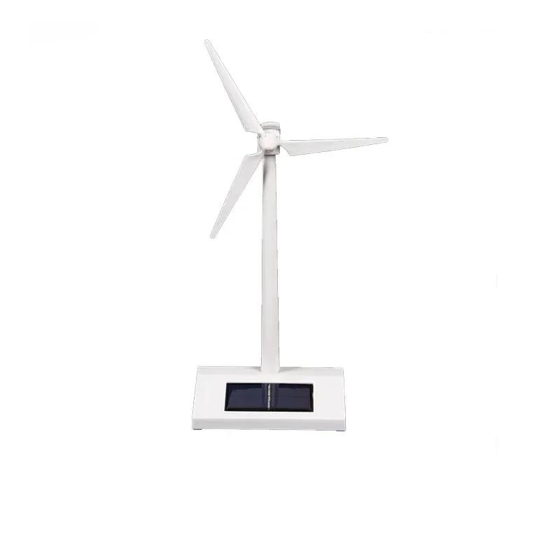 Solar Powered Windmill Model DIY Building Kit Kids Educational Electronic Toy Farm Decor