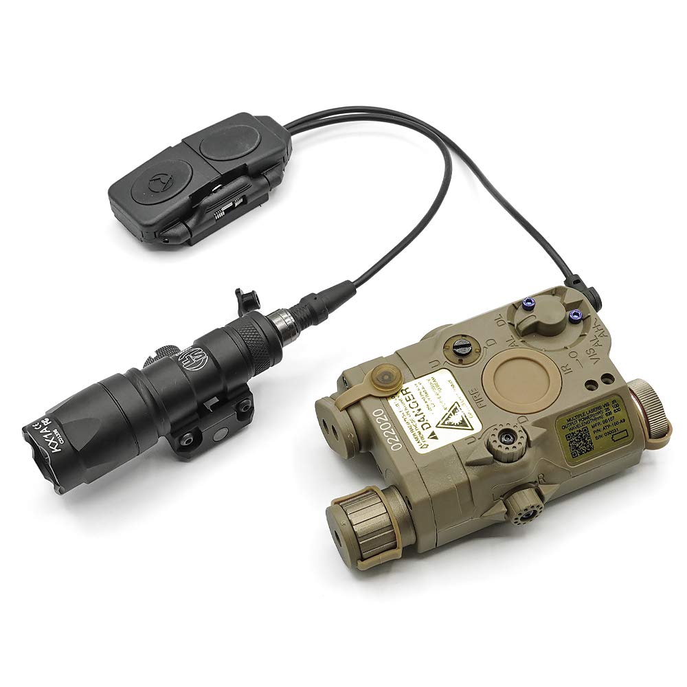 Control Your PEQ and SF Lights Simultaneously! [Ryohin Buhin] Dual Button Remote Switch, 20mm Rail Compatible, Black