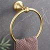 Stainless Steel Towel Ring, 304-grade Wall-mounted Bracket, Black or Gold, Size 16.5x8.1x5 Cm, Rust-resistant and Easy To Install