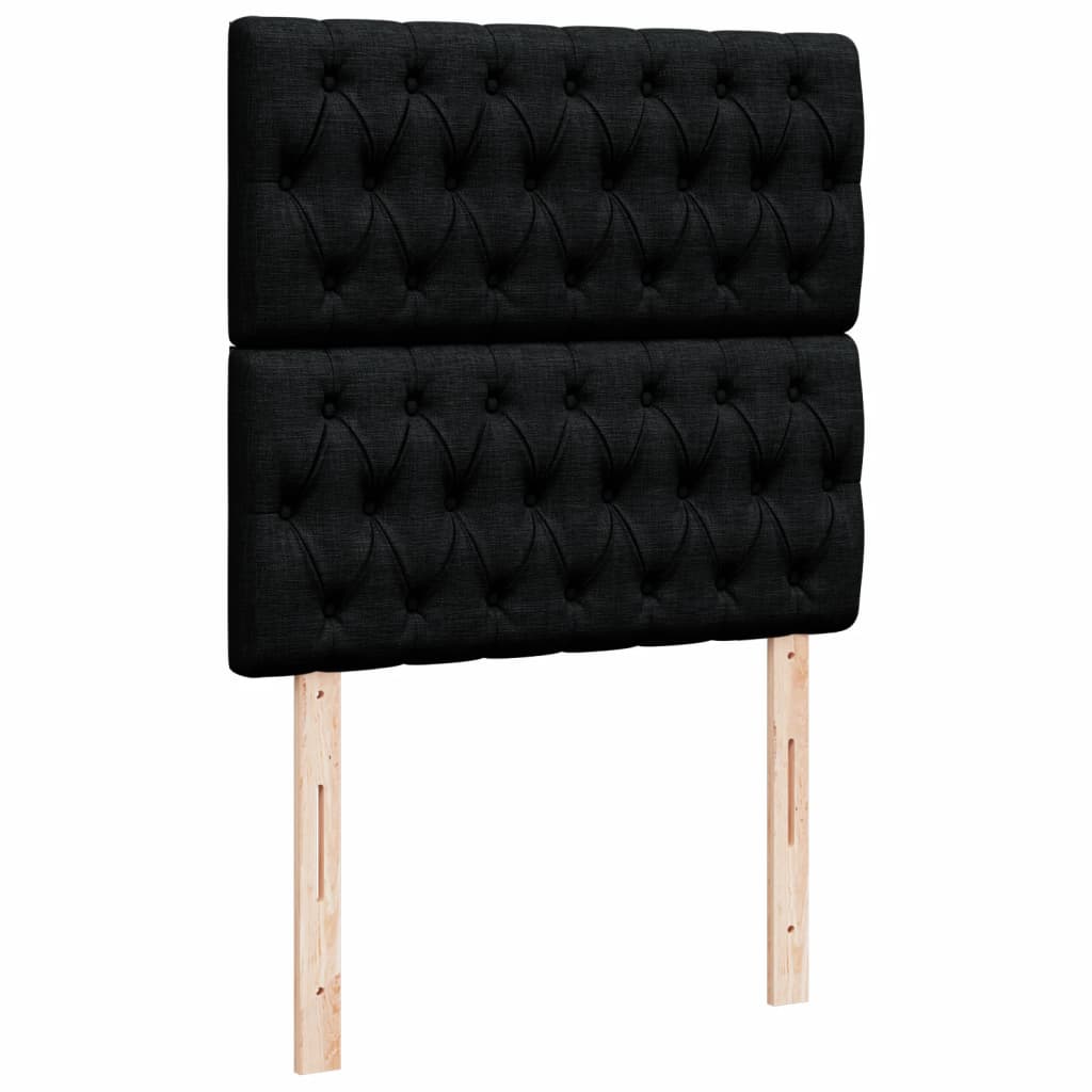 Box Spring Bed with Mattress Black 80 x 200 cm Fabric