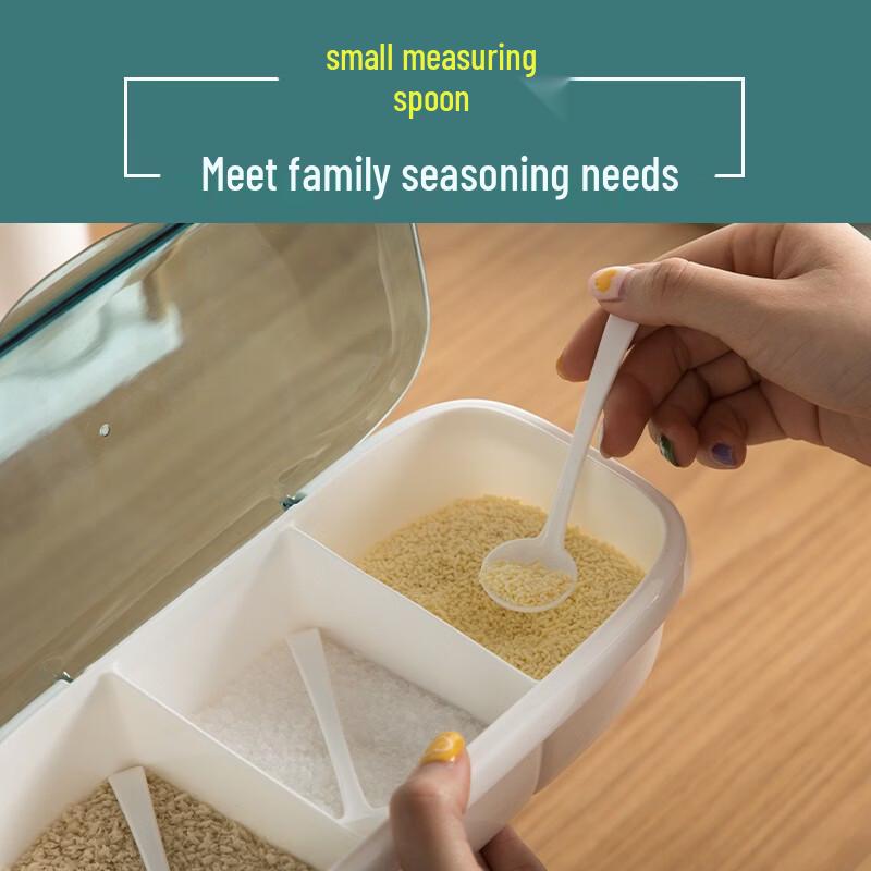CHAHUA 3-Compartment Seasoning Box with Spoons