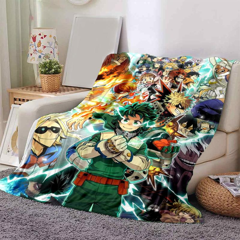 1pc My Hero Academia Characters in Action print blanket soft bedding sofa bedroom home decor Christmas gift q279