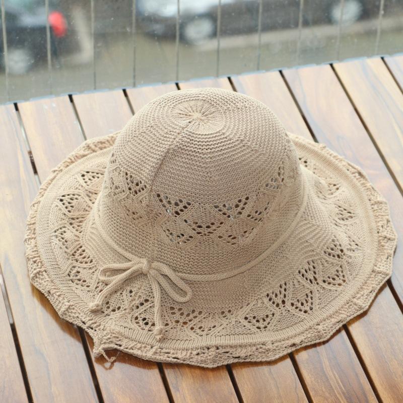 Summer Women's Straw Hat Summer Washable Folding Korean Version Large Brim Sun Vacation Versatile Hat