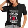 Bowling Unisex Cotton T Shirt,Premium Cotton Print,Durable,Casual Fashion,When I Was Younger I Sucked At Bowling But Now With Hard Work Dedication And