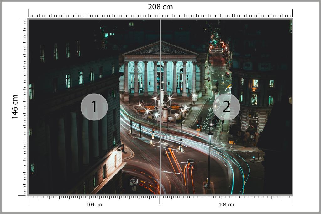 Photomural London At Night  Non-Woven 208x146
