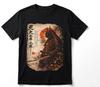 Samurai Cat Katana T-Shirt Japanese Vintage Graphic Tee Gift