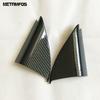 For Volkswagen VW T-Roc TROC 2018-2024 2025 Carbon Fiber Front Window A Pillar Triangle Speaker Cover Trim Interior Accessories