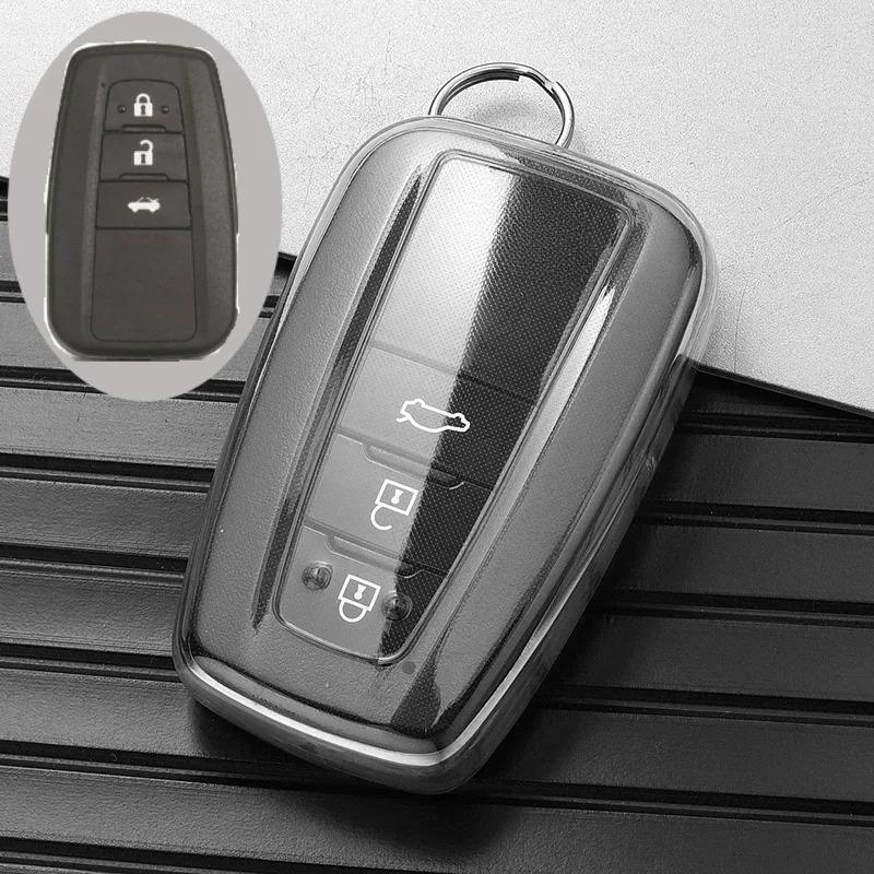 Tpu Car Key Cover For Toyota Corolla Rav4 Camry 70 Prado Rav 150 2 3 4 Buttons Key Case Holder Accessories Shell