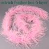 Fluffy Feather Trim For Clothes, Ostrich Feathers, Fluffy Boa, Shawl, Wedding Dress Decor, 2M Thick, 6 Layers