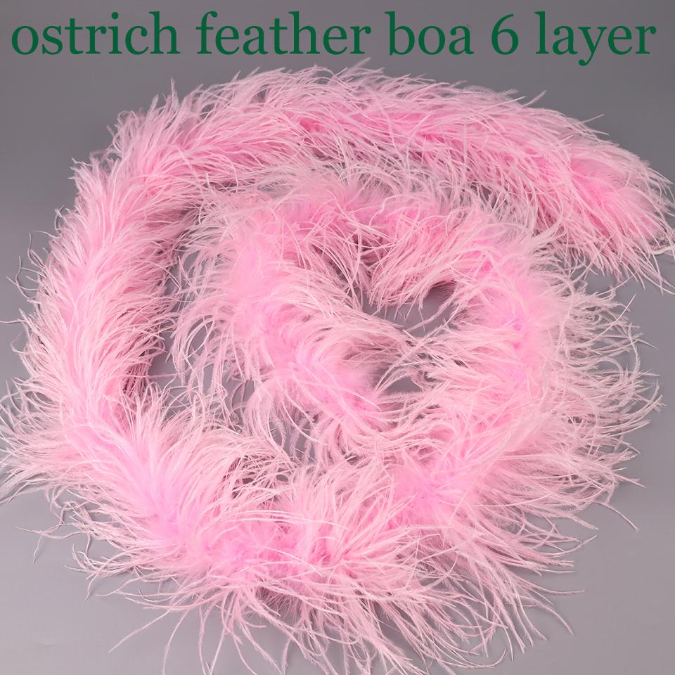 Fluffy Feather Trim For Clothes, Ostrich Feathers, Fluffy Boa, Shawl, Wedding Dress Decor, 2M Thick, 6 Layers