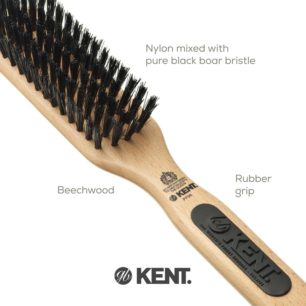 GB KENT Kent a Boar Bristle and Nylon Mix Hair Made with Natural Wood and and Used by the British Royal PF06 Brush, Brush, Bristle, Family,
