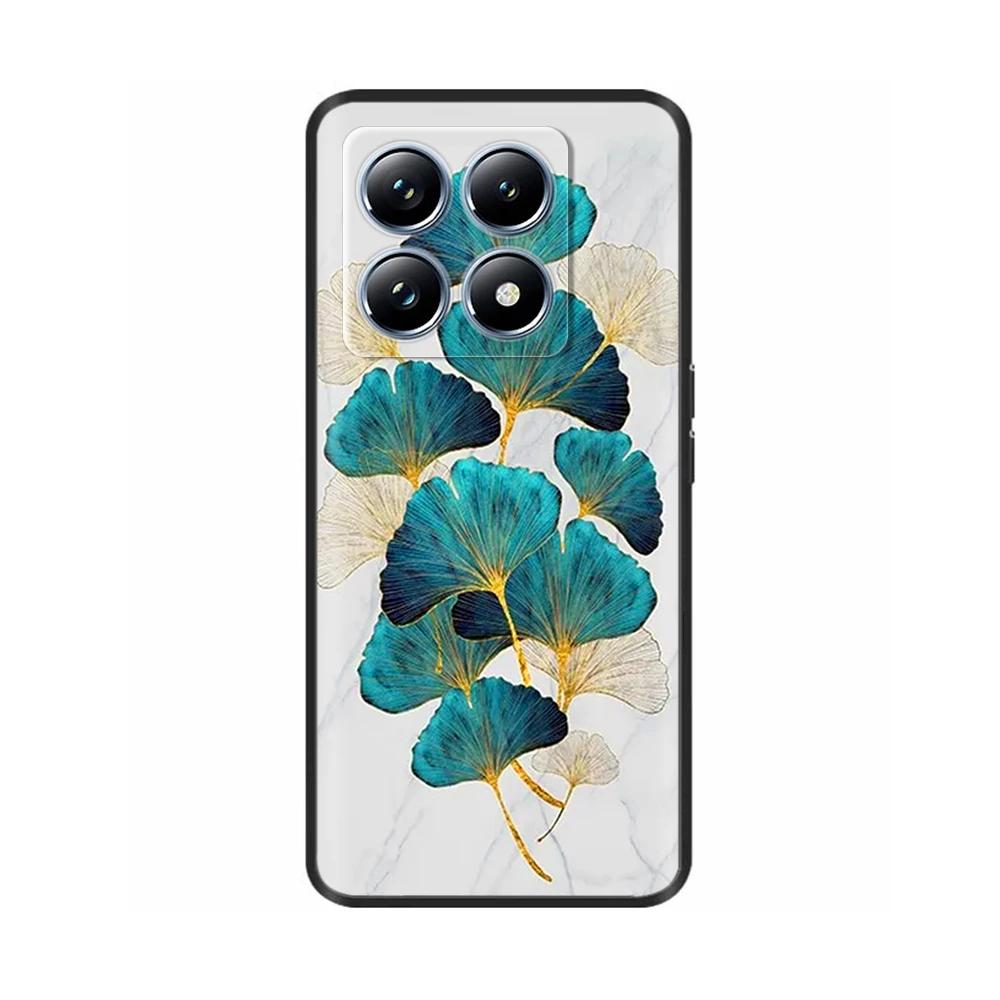 Für Xiaomi 14T Pro Hülle Silikon Luxus Blume Weicher Bumper Für Xiaomi Mi 14T Handyhülle Mode TPU Fundas für Xiaomi 14T 14 t