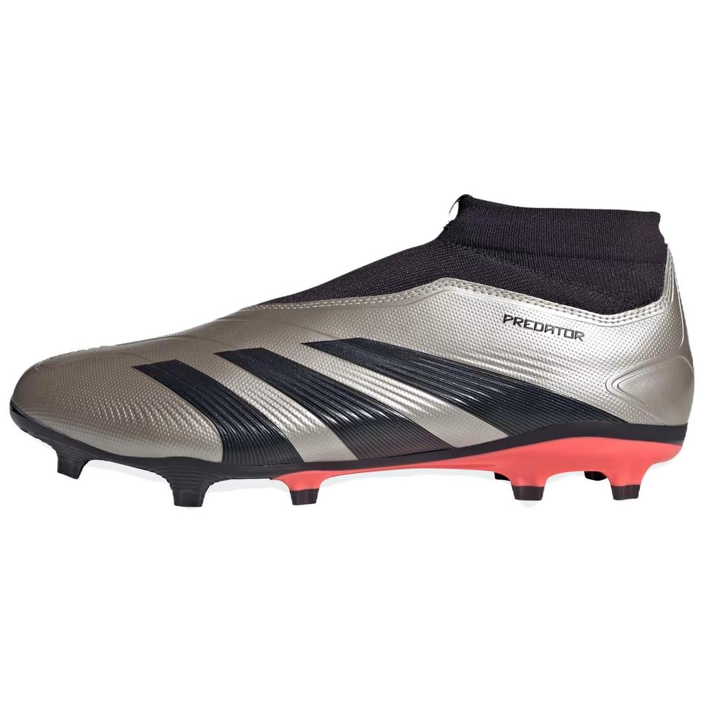 New Adidas Predator League Laceless Fg Platinum Metallic Aurora Black Turbo IF6331