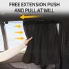 2Pcs Black Polyester Car Sunshade - UV-Resistant, Heat-Insulating Window Shade with Suction Cups for Easy Sliding Privacy Blinds