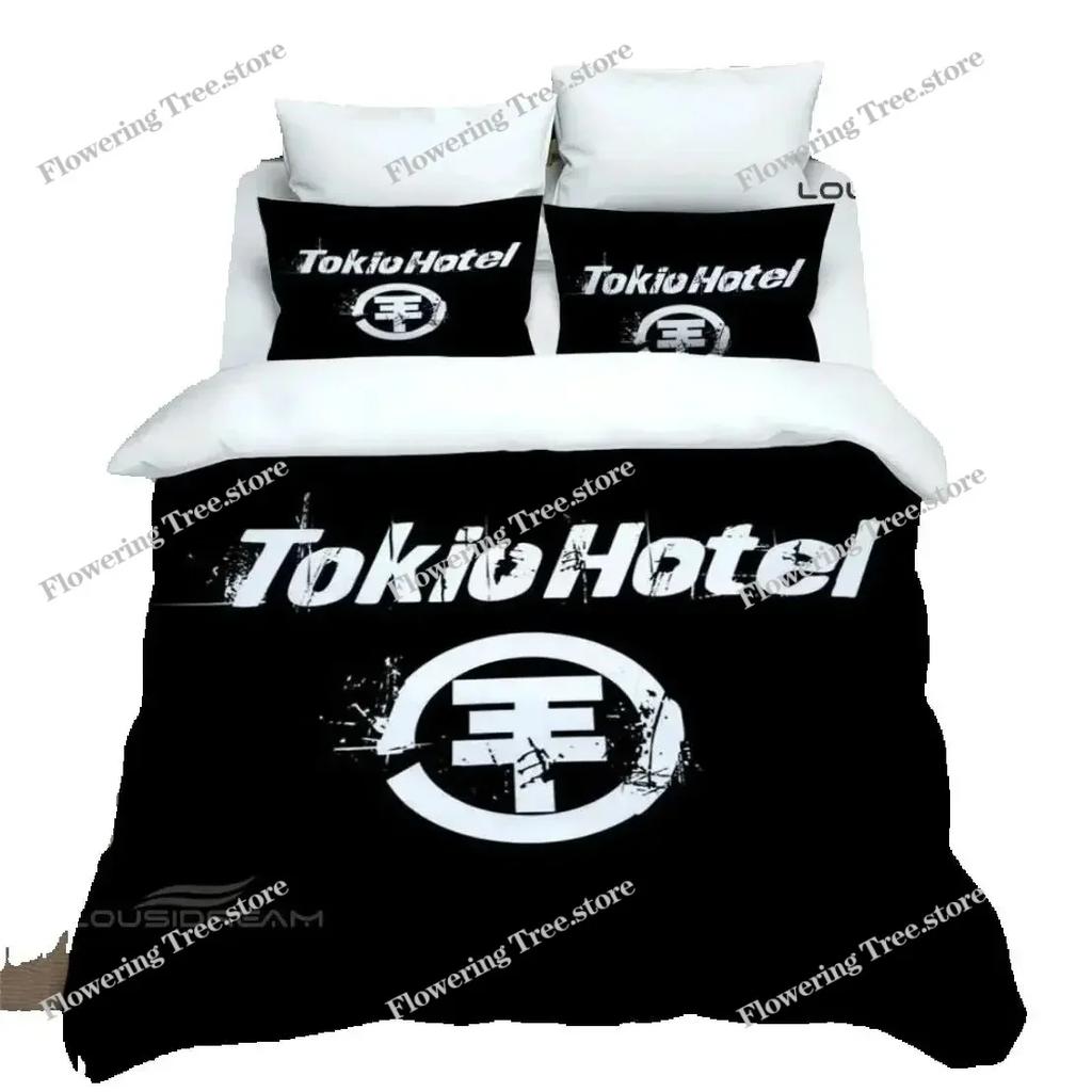 Rock Band Duvet Cover Set HD Comforter Cover Tokio Hotel Band Printed Bedding Set for Adult Kids Single Twin Full Queen King