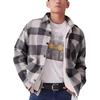 Levis Plaid Loose Comfortable Casual Jacket Men jackets Gray White 0017O-0002