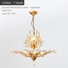 Candle  Crystal Chandelier Vintage Candle Led Pendant Light Room Decor Ceiling Hanging Light for Living Room