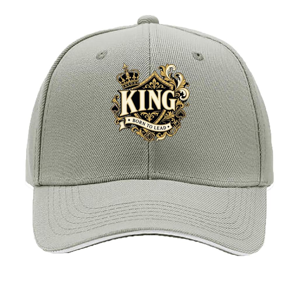 Royal King Crest Typography Emblem Sandwich Baseball Cap Sun Cap Outdoor Workouts Hat