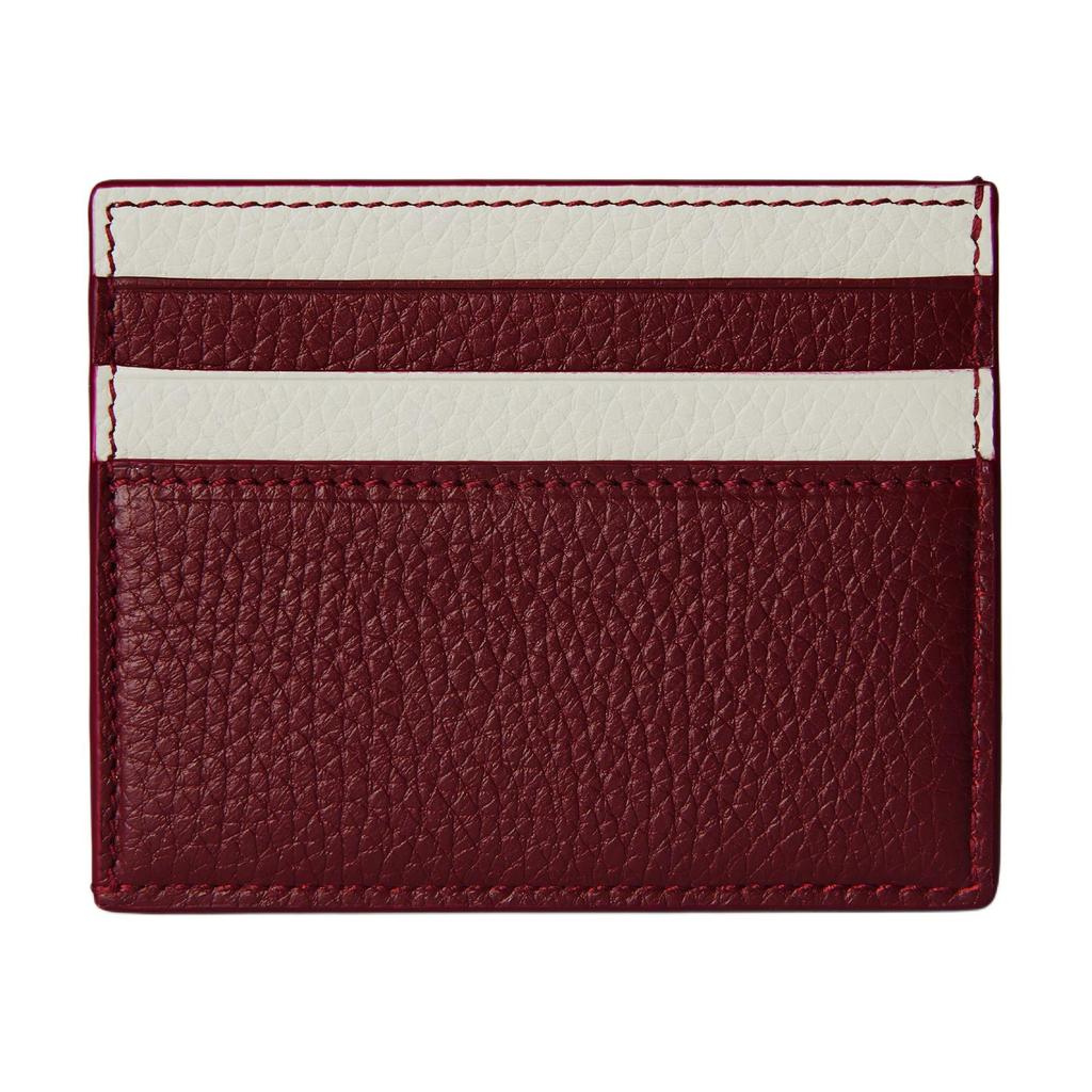 Gucci Logo Two-Tone Leather Card Holder Men accessories Red Ivory 817043-AAEGG-6247