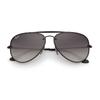 RayBan Letter Logo Stainless Steel Bomber Sunglasses Unisex Couple Black