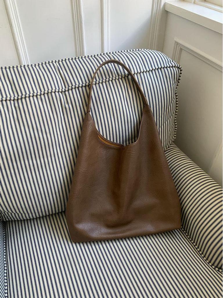 2025 Trendy Silver Korean Style Women's Underarm Tote - Versatile, Large Capacity Summer Shoulder Bag