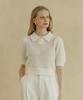 KNIZURE [Organic] Scalloped Collar Half Knit_3 Colors