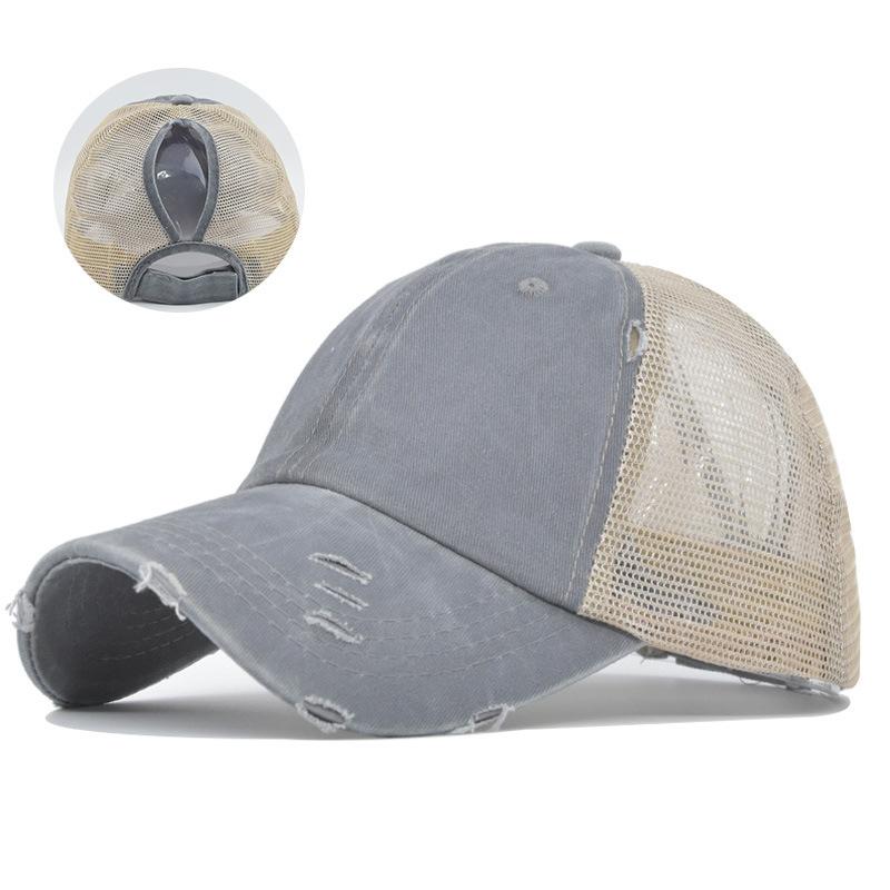 Board Light Ripped Old Made Cap Baseball Ventilated Permeable Air Mesh Cotton Washed Caps Men And Women Tide Spring And Summer Vintage Hat