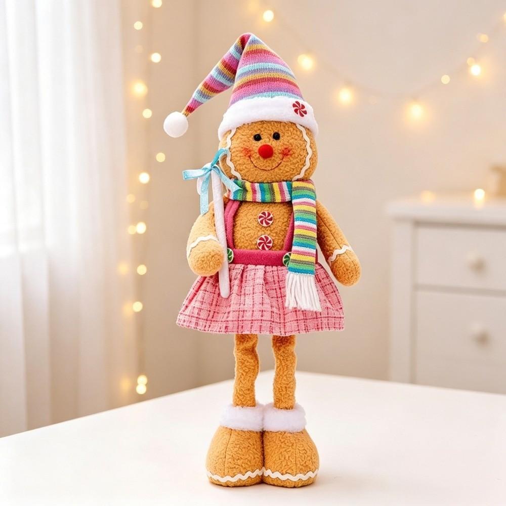 Plush Material Gingerbread Man Plush Ornament Biscuit Man Christmas Decor  Window Display