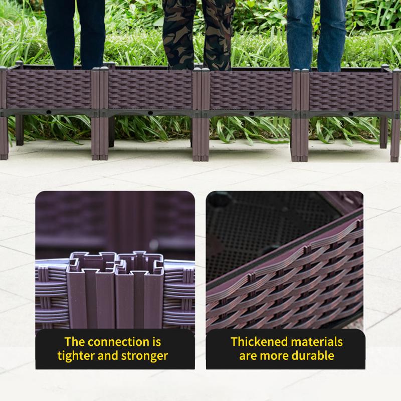 Outdoor Vegetable Planter Box Large Capacity Plant Growing Pot For Herb Tomato Vegetables Garden Balcony