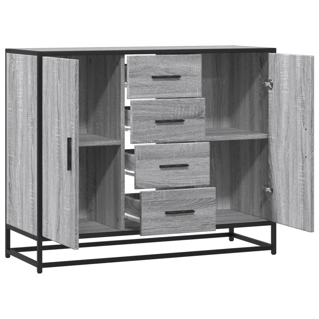 Sideboard Gray Sonoma 92x35x76 cm Particleboard