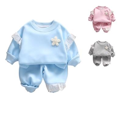 Kinder Freizeit Langarm Set, Bequeme Alltagsoutfits