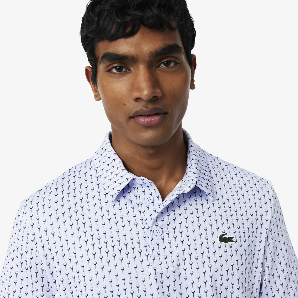 Lacoste Men's Golf AOP Short-Sleeved Polo Shirt DH4825-56GIHH