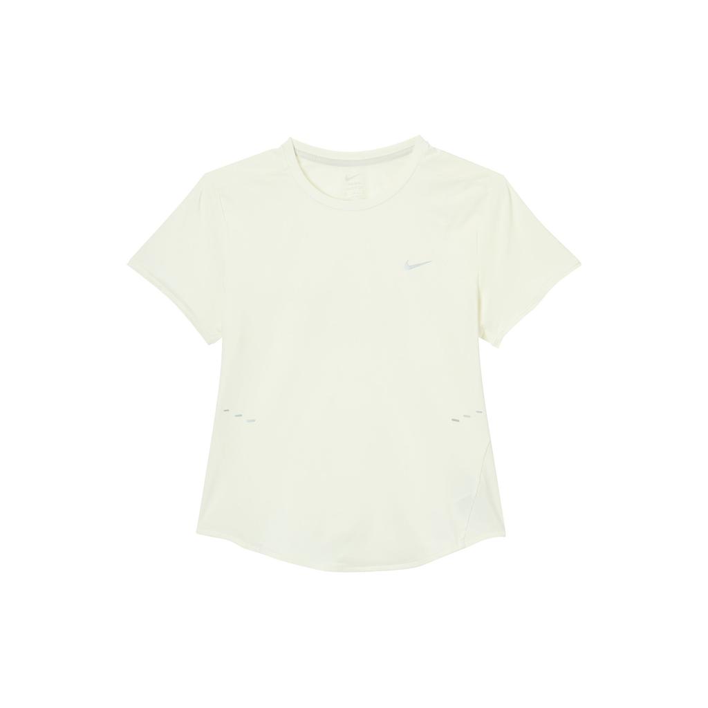 Nike Swoosh Round Neck Quick Dry Casual Short Sleeve Regular T-Shirt Women Tops Silver HM9699133