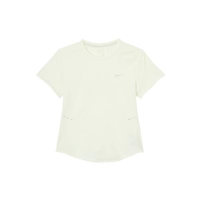 Swoosh Round Neck Quick Dry Casual Short Sleeve Regular T-Shirt Women Tops Silver HM9699133