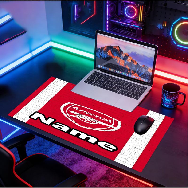 Custom Name Personalized football team Pattern Mousepad, Laptop PC Desk Mat, Decorative Desk Mat for Home Keyboard Pad Gift