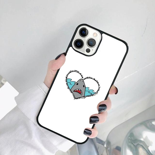 Love Shark Phone Case Cover For iPhone 17 Air 15 Pro MAX 16 Plus 14 12 11 13 coque