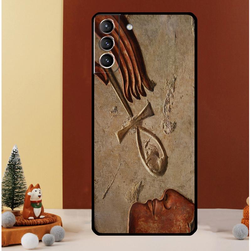 Egypt Nefertiti Anubis Ankh Case For Samsung Galaxy S23 Ultra S24 S22 Note 20 Ultra 10 Plus S8 S9 S10 S20 S21 FE Cover