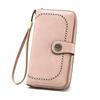 Women's Retro Oil Wax Leather Long Wallet - Hollowed-out Design, Multi-functional, Large Capacity Phone Bag