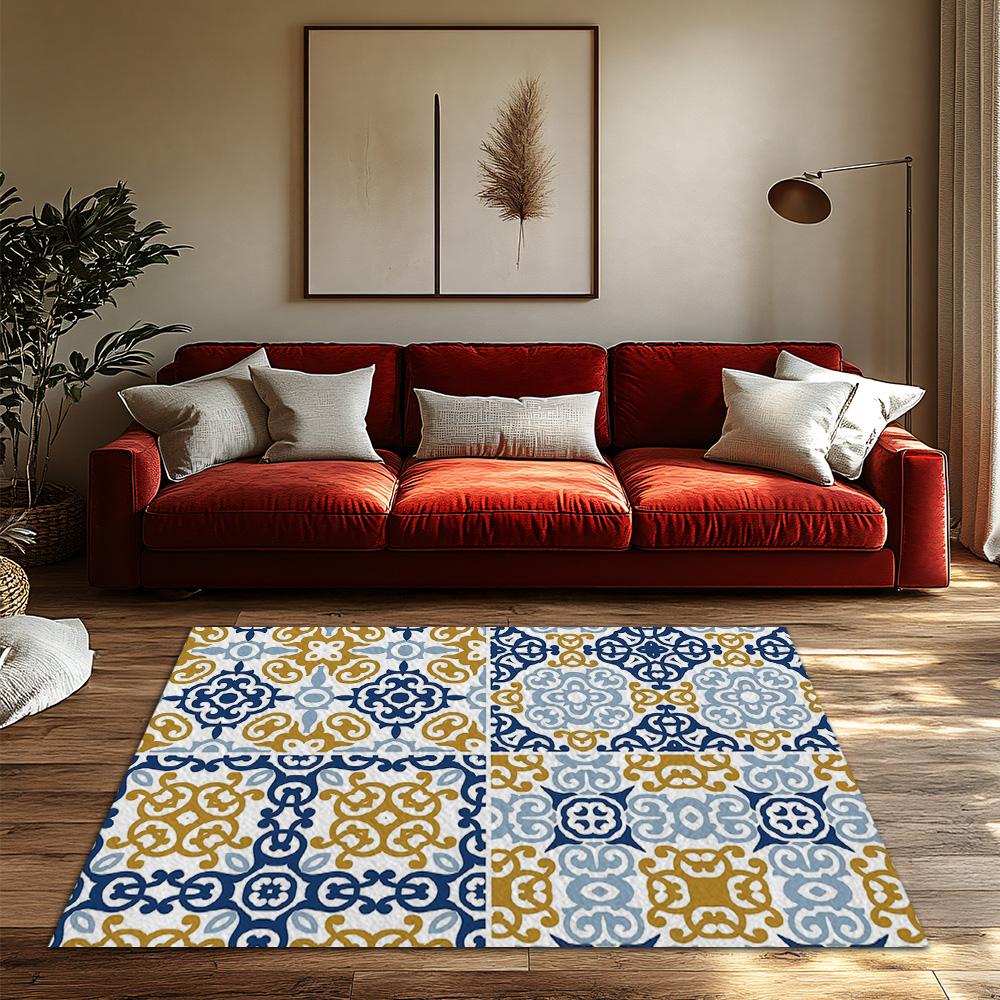 Decorative Area Rug Non Slip Doormat Washable Floor Mat Home Decor Indoor Outdoor Rugs Modern Bohemian Carpet Living Room Entryw