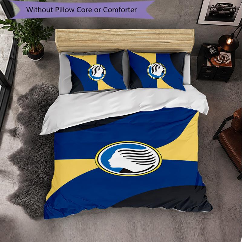 Atalanta FC Themed Bedding 3Pcs Duvet Cover Set Decorative Bed Linen For Teen Room Home Decoration