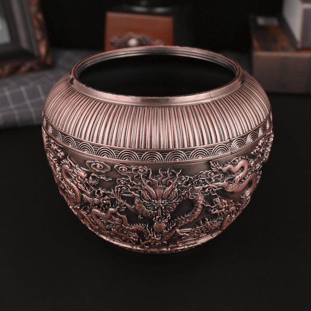 Tea Canister Metal Loose Tea Storage Container Airtight Tea Bag Canister Exquisite Bronzy Tea Jar for Sugar Salt